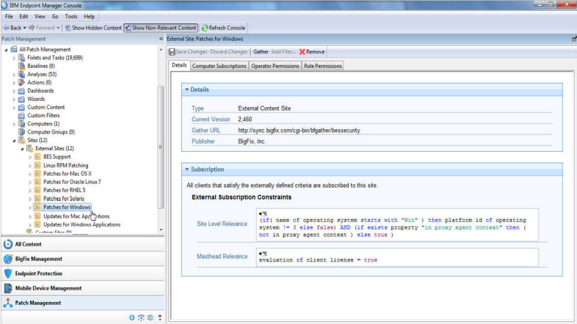 IBM Bigfix Patch Management